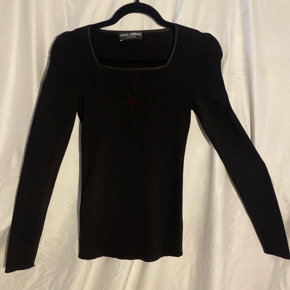 Dolce & Gabbana Elegant Black Long Sleeve Top